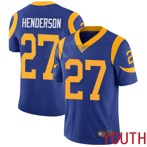 Los Angeles Rams Limited Royal Blue Youth Darrell Henderson Alternate Jersey NFL Football #27 Vapor Untouchable->los angeles rams->NFL Jersey